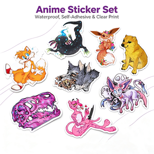 Juego de Pegatinas de Anime y Dibujos Animados, Impermeables, Autoadhesivas, de Vinilo, Forma Irregular, Impresión Nítida, para Regalos, Manualidades y Decoración - Product Image 1