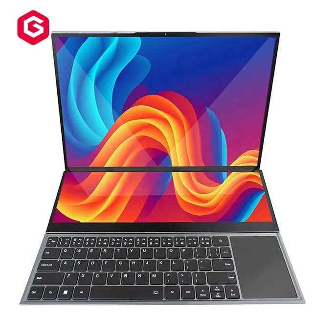 Double Screen Laptops computer laptops brand new Customized 16 Inch+14 inch Win10 Slim Laptop Computer