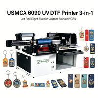 Impresora UV 3 en 1 de rollo izquierdo y superficie plana derecha 6090 para impresión en vidrio, acrílico, metal y madera
