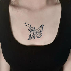 Farfalla <span class=keywords><strong>e</strong></span> fiore tatuaggio temporaneo Semi permanente tatuaggio impermeabile per 2 settimane realistico tatuaggio a base di erbe per il corpo del braccio - Product Image 4