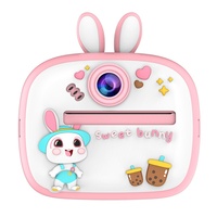 Cámara Instantánea Portátil para Niños, Mini Cámara de Fotos de un Solo Tiro, Resolución 1080p, Impresión de Video Digital en Papel Térmico, Cámara de Juegos