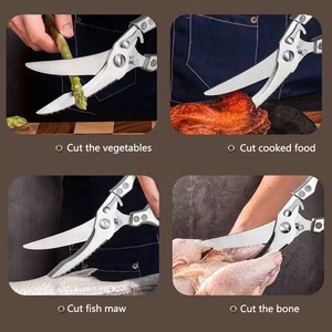 Kéo Nướng Thịt Chuyên Nghiệp Kéo Cắt Gia Cầm Siêu Sắc Đa Năng Kéo Nhà Bếp Bằng Thép Không Gỉ Chịu Lực Nặng - Product Image 4