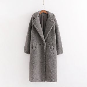<span class=keywords><strong>Cappotto</strong></span> Lungo da Donna in Pelliccia Sintetica Spessa e Calda Invernale, Capospalla Femminile Vintage a Maniche Lunghe con <span class=keywords><strong>Tasche</strong></span>, Soprabito Chic - Product Image 2