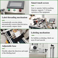 Machine automatique de collage d'étiquettes sur sachets horizontaux, machine d'étiquetage de sachets pour boîtes plates