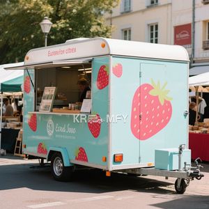 2025 Latest <b>Design</b> Street Selling Coffee Van Catering Cart Burgers Fries Ice Cream Bus <b>Mobile</b> Food Truck - Product Image 2