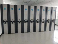 Modern Ticari Kütüphane Çelik Kompakt Mobil Raf Sistemi Arşiv Rafı Ofis Dosya Dolabı için Maksimum Alan Kullanımlı