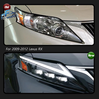 Conjunto de Faros Delanteros LED de Triple Haz Matrix para Lexus RX 2009-2012, Actualización NUEVA, Proyector Cuadrado, Plug and Play, Sin Modificaciones, 6000K