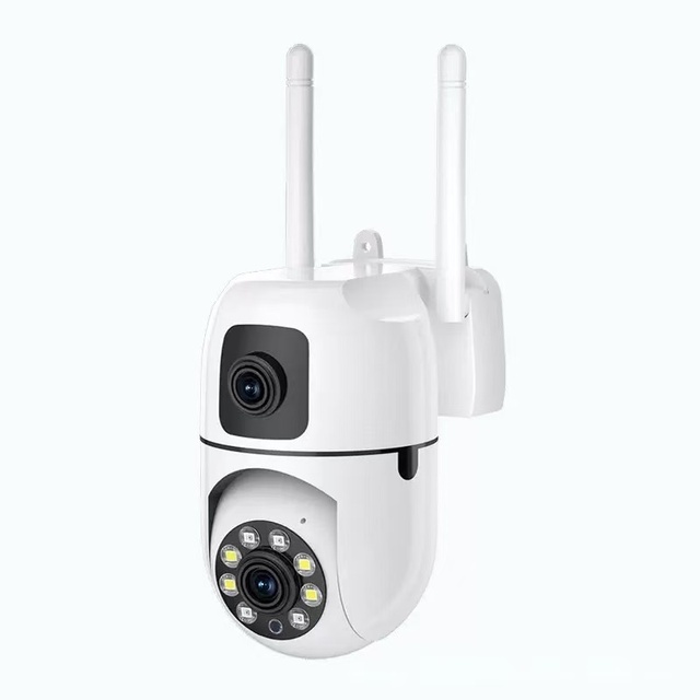 Factory Wholesale 4MP Dual Lens WiFi Night Vision Wireless Motion Auto Tracking 360 Degree CCTV Outdoor Camera