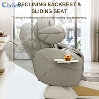 Fournisseur professionnel de mobilier de salon, chaise de pédicure de luxe personnalisée avec bol en cristal