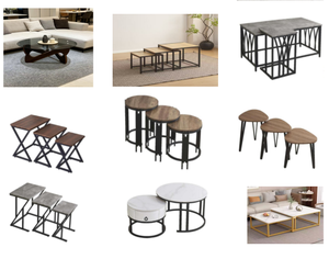 <span class=keywords><strong>Tavolino</strong></span> da Caffè Moderno Minimalista <span class=keywords><strong>con</strong></span> Struttura in Metallo e Piano in Legno <span class=keywords><strong>con</strong></span> Vano Portaoggetti per Soggiorno, Set di Arredamento per la Casa - Product Image 6