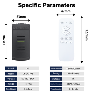 Dec02 biến tần chuyển đổi chuyển đổi quạt trần điều khiển từ xa Kit Đèn Điện áp cao biến 6 tốc độ từ xa Receiver điều khiển - Product Image 5