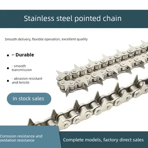 Cadena de Sierra No Estándar de Acero Inoxidable 304, Diente 08B de 4 Puntas para Máquina de Filetear Pescado en Granjas, Procesamiento de Alimentos, Resistencia a la Tracción 10A/12A - Product Image 5