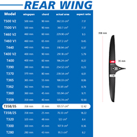 AXIS SKINNY - 358 /35 Carbon Rear Hydrofoil Wing  Wing Foiling Surf Surfing Foil untuk Hydrofoil