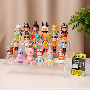 <b>Acrylic</b> Display Rack For Pop Mart Blind Box Dolls 4 Layers Desktop <b>Storage</b> Modern Style Light Weight - Product Image 2