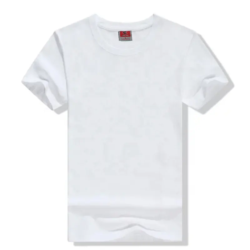 Stampa personalizzata 100% cotone a manica corta degli uomini rotondi del collo tinta unita in bianco elettorale campagna di cotone bianco t-shirt