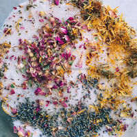 Sabun Mandi Herbal Label Pribadi Pelembap Mawar Lavender Melati Perawatan Tubuh Garam Mandi Bunga