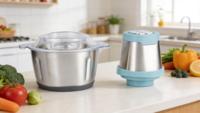 Elektrischer Küchen-Gemüsezerkleinerer Fufu-Maker mit 1,5L Edelstahlschüssel, Reinkupfermotor, 350W, CE-Zertifiziert für den Haushalt