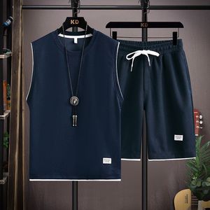 Completo Estivo da <span class=keywords><strong>Uomo</strong></span>: Maglia a Maniche Corte in Maglia Waffle e Pantaloncini Sportivi, Set Due Pezzi Casual e Trendy per Ogni Giorno - Product Image 2