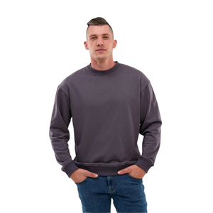 Sweat-shirt unisexe en molleton 100 % coton, col rond, coupe classique, épais, doux, 330 g, uni, décontracté, pour l'automne - Product Image 3