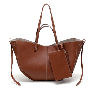 Bolso Tote de Cuero Genuino Color Marrón Caramelo, Gran Capacidad, Bolso de Mano para Mujer para el Uso Diario con Bolsa Desmontable - Product Image 3