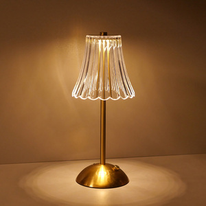 High Quality Desk Lamp LED Retro Metal Table Light USB Rechargeable Cordless <strong>Crystal</strong> Table Lamp for Bedroom Living Room Bar - Product Image 2