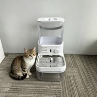 Fontaine à eau intelligente pour animaux de compagnie sans consommables, séparation eau propre/sale, ROHS, sans BPA, eau activée par capteur radar pour chien et chat