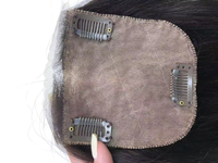 LONGFOR Extensions de cheveux indiens lisses de qualité supérieure, tissées à la main, avec topper en soie et clip frontal en dentelle, fournisseur en gros très demandé
