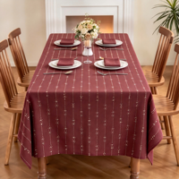 Nappe Rectangulaire Vintage à Rayures Verticales, Housse de Table Imprimée Douce pour la Maison, la Salle à Manger, les Banquets, la Décoration d'Hôtel, Taille Personnalisée OEM
