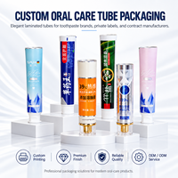 Tube d'emballage de dentifrice en aluminium et plastique avec logo personnalisé, capuchon à vis imprimé UV, 12,7-35 mm, conteneur pour soins bucco-dentaires