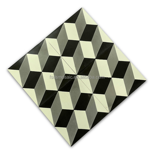 Beige <span class=keywords><strong>noir</strong></span> haute qualité personnalisé <span class=keywords><strong>effet</strong></span> 3D à la main mosaïques en céramique <span class=keywords><strong>carrelage</strong></span> Art Design pour bobine carreaux de céramique pour mur de cuisine - Product Image 6