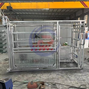 Nhúng nóng mạ kẽm bò trang trại thiết bị gia súc nghiền gia súc bóp máng để bán - Product Image 2