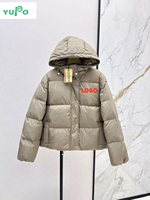 Vêtements de marque célèbres en gros, manteau pour femmes de haute qualité, doudoune de créateur, il y a un logo sur le devant