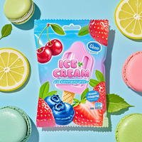 Sac d'emballage de collation de nourriture de crème glacée à la glace en plastique de Popsicle de vente chaude imprimée personnalisée sac d'emballage de crème glacée colorée de haute qualité