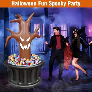 Arbre effrayant gonflable en PVC pour Halloween, bol à bonbons, pliable, léger, décoration - Product Image 4
