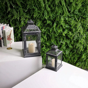 Portavelas de metal y hierro LANJO a prueba de óxido con paneles de vidrio resistentes al calor para decoración del hogar - Product Image 6