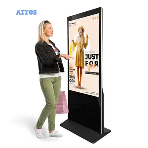 32 43 49 55 65 75 Inch Touch Screen LCD Floor Standing Totem Display Signage Advertising Kiosk für Shopping Mall