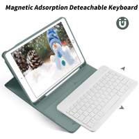 Teclado Bluetooth Delgado, Desmontable y Recargable con Funda, Compatible con Samsung Galaxy Tab/iPad/Redmi Pad Se