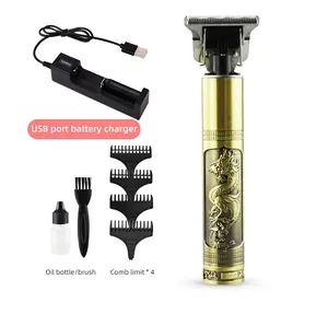 Cortadora de pelo profesional para hombres, máquina de afeitar eléctrica con USB T9, para Barbero, Barba, 0mm, 2022