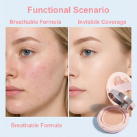 Mushroom Head Air Cushion Foundation Natural Brightening CC Cream Full Coverage Moisturizing Concealer Wajah Semua Jenis Kulit Harian