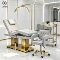 Table de traitement robuste à cadre réglable, lit de beauté électrique à 4 moteurs avec trou pour le visage, pour salon de beauté et SPA