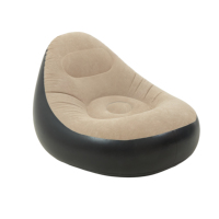 Vente directe usine OEM : Fauteuil gonflable rapide, pliable et léger en PVC floqué, avec repose-pieds, pour chambre et camping