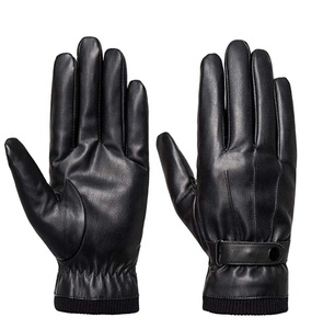 <span class=keywords><strong>Guanti</strong></span> <span class=keywords><strong>Invernali</strong></span> da <span class=keywords><strong>Uomo</strong></span> in Pelle PU alla Moda, Touchscreen, con Chiusura a Bottone, per Ciclismo, Attività all'Aperto, Caldi, Impermeabili, per Uso Quotidiano e Feste - Product Image 1