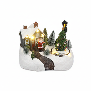 5.5 impermeabile \ "X7 \" X4.5 \ "casa di natale con luce a LED IP65 per uso esterno 6 pz/CS per pasqua - Product Image 2
