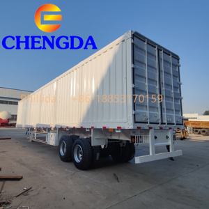 Prix bas Nouveau 2 Essieux 3 Essieux 30 40 50 60 Tonnes Long Van Remorques Box Cargo Semi <span class=keywords><strong>Remorque</strong></span> à vendre - Product Image 6