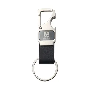 Custom Leather Keychain Car Brand Logo Leather Key Holder Keychain Custom Size