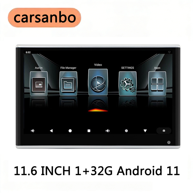 11.6-inch HD External Android Headrest Display Car Rear Entertainment Screen Tablet Vehicle Rear Display