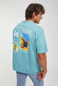 T-shirt unisexe en coton vert respirant à col rond et manches courtes, coupe classique, style streetwear minimaliste, motif tournesol - Imperio Shop - Product Image 4