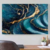 Peinture à l'huile acrylique abstraite moderne, art mural sur toile de paysage luxueux pour la décoration de la maison, pour le salon ou la chambre à coucher