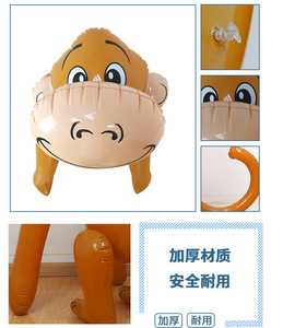 <span class=keywords><strong>Gorilla</strong></span> Gonfiabile Gigante in PVC Marrone - Decorazione Scenica, Giocattolo Animale Simulato per Bambini - Product Image 3