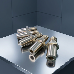 Conector Hexagonal Roscado de Latón de Alta Precisión, Mecanizado CNC, Fabricante OEM/ODM Personalizado en Vietnam - Product Image 1
